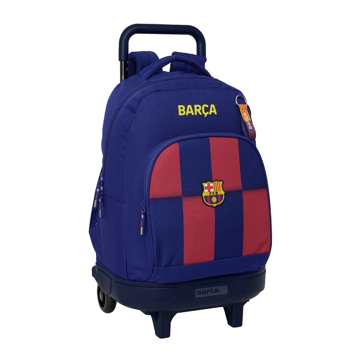 Imagem 0 de Mochila grande com rodas compactas removíveis F.C. Barcelona 1º Equipamento 25/26 Azul e Bordeaux