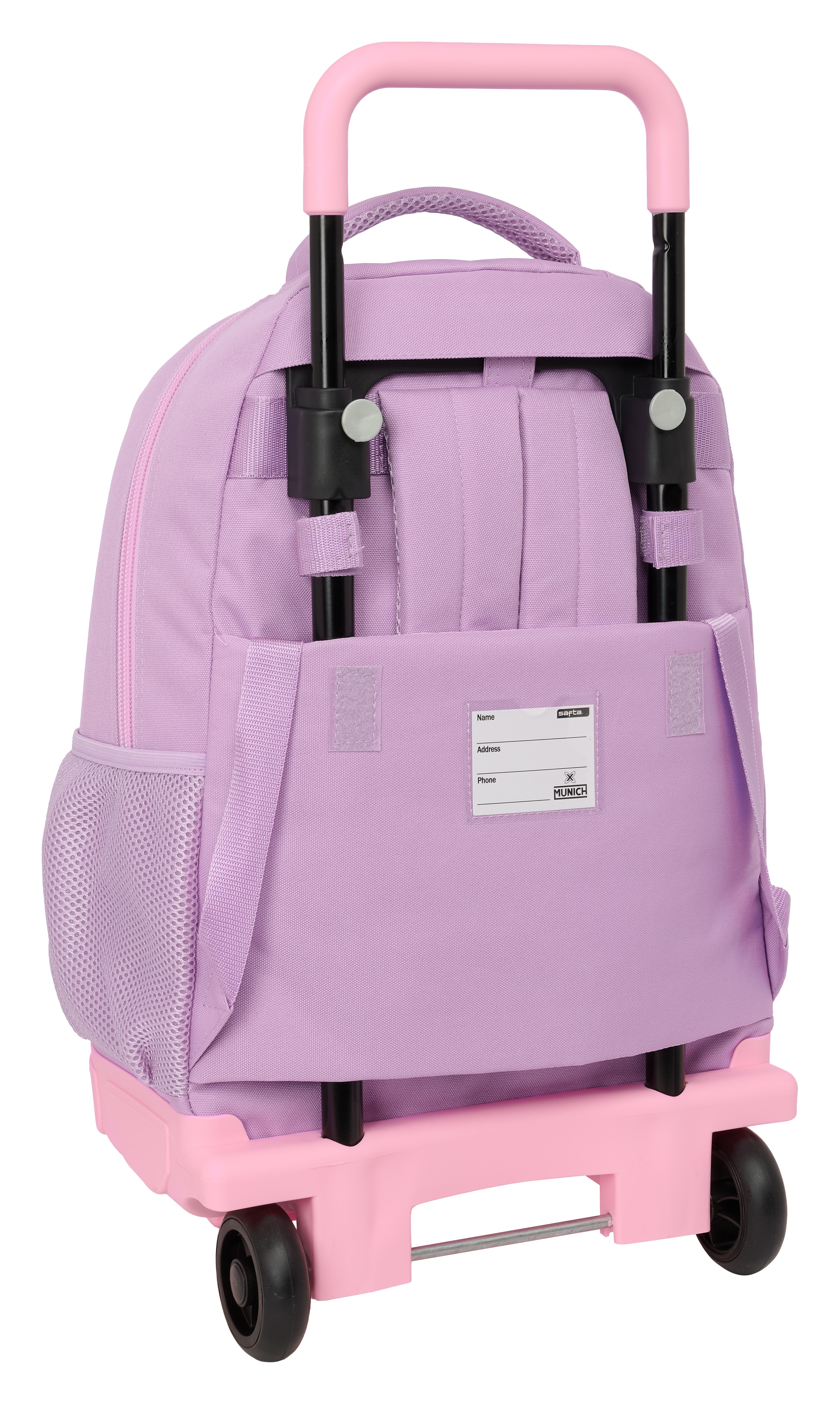 Mochila grande con ruedas compact extraíble Munich Malva-2