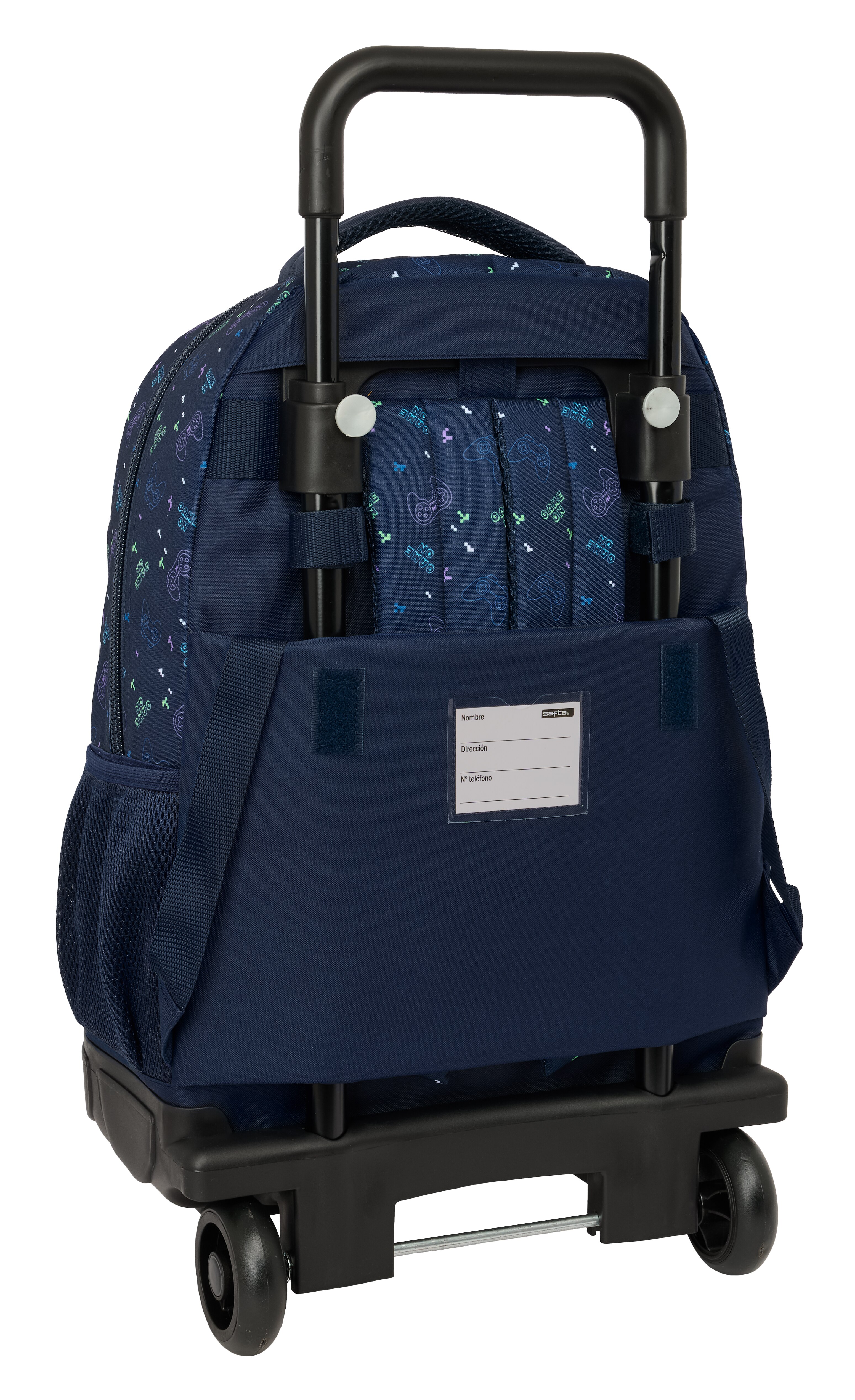 Mochila grande con ruedas compact extraíble simple Safta Gaming azul marino 2