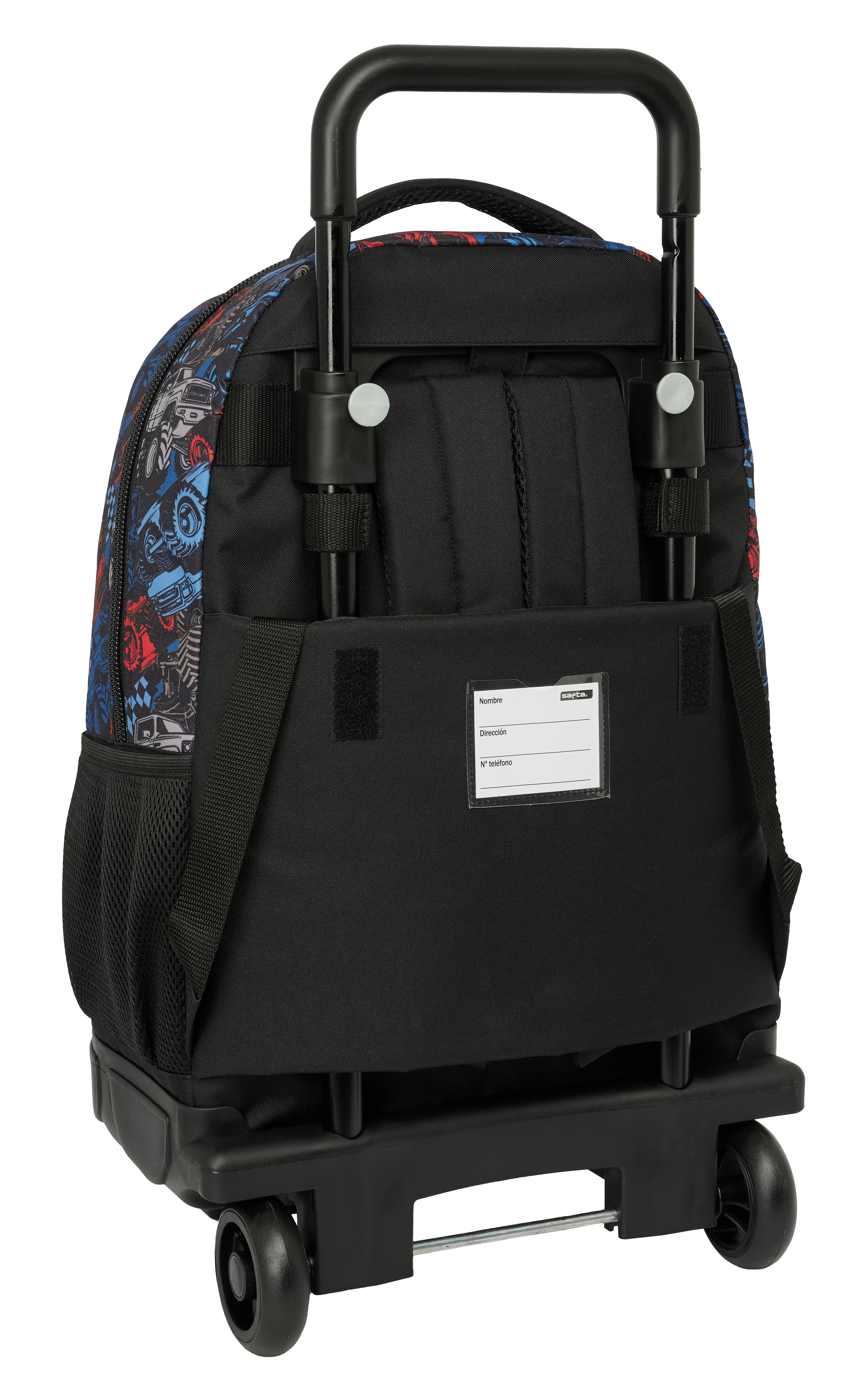 Mochila grande con ruedas compact extraíble simple Safta Extreme negro 2