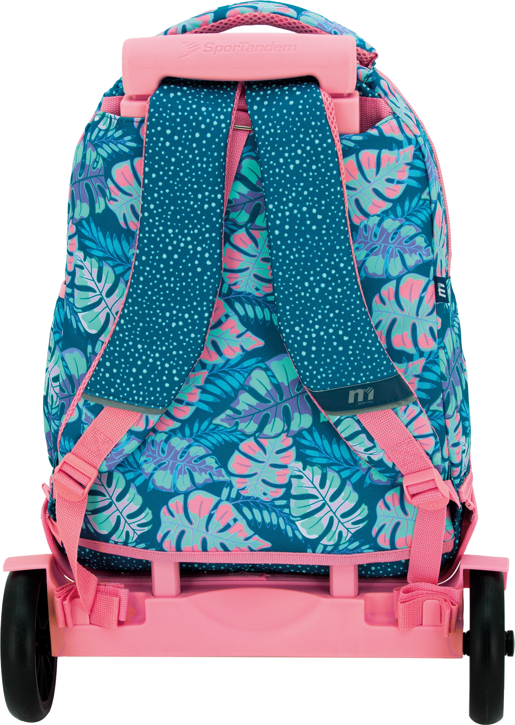 Carro desmontable premium con ruedas silenciosas Wild Tandem azul y rosa 2
