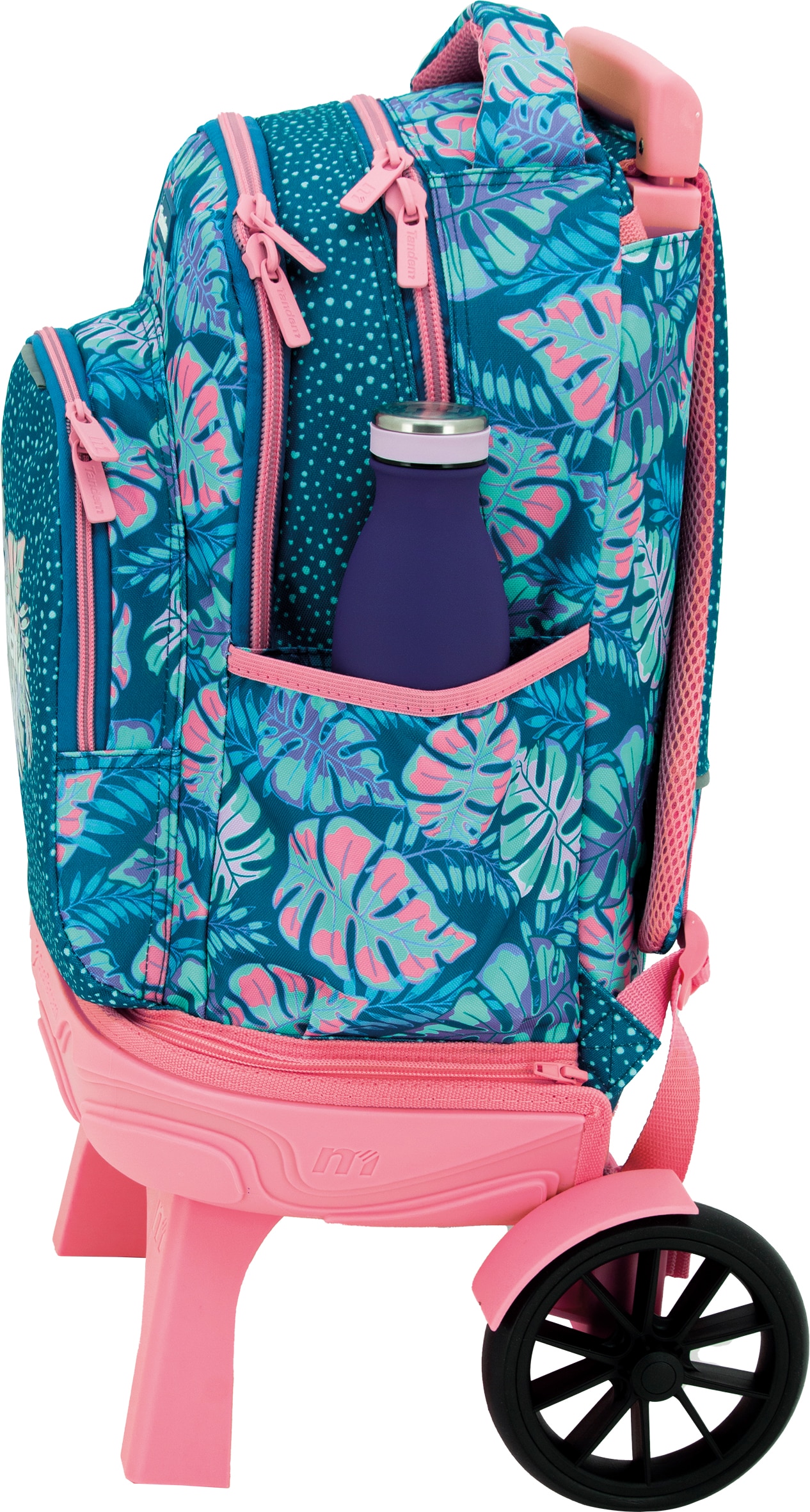 Carro desmontable premium con ruedas silenciosas Wild Tandem azul y rosa 3