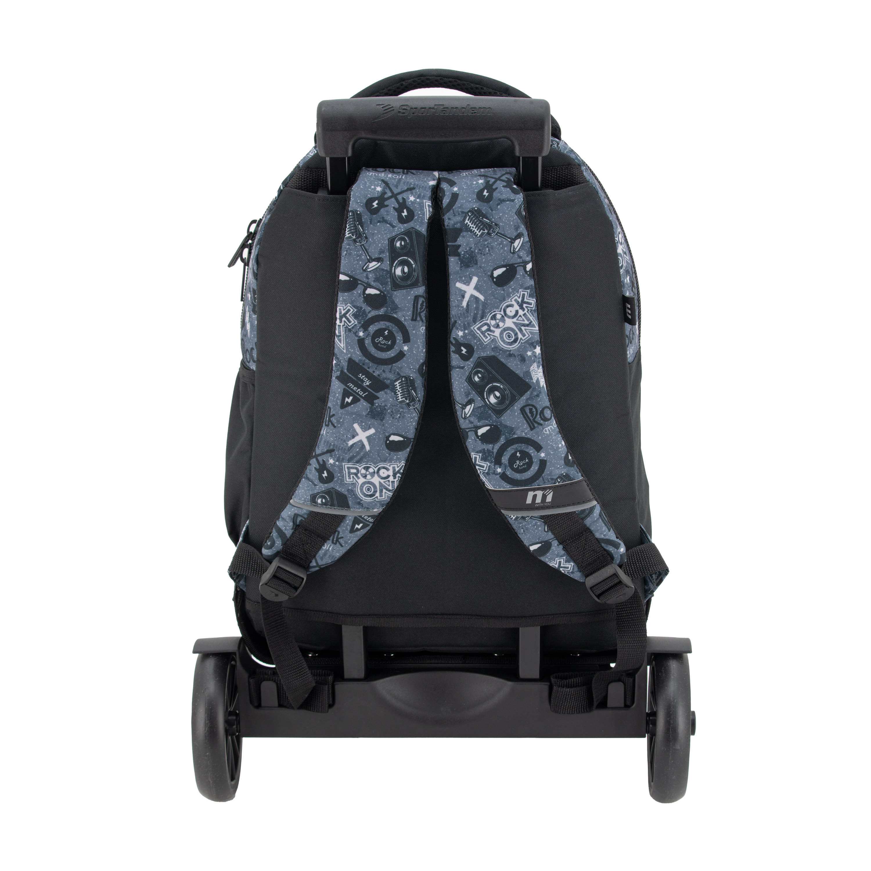 Trolley Desmontável Premium com Rodas Silenciosas Rock Tandem Azul e Preto 2