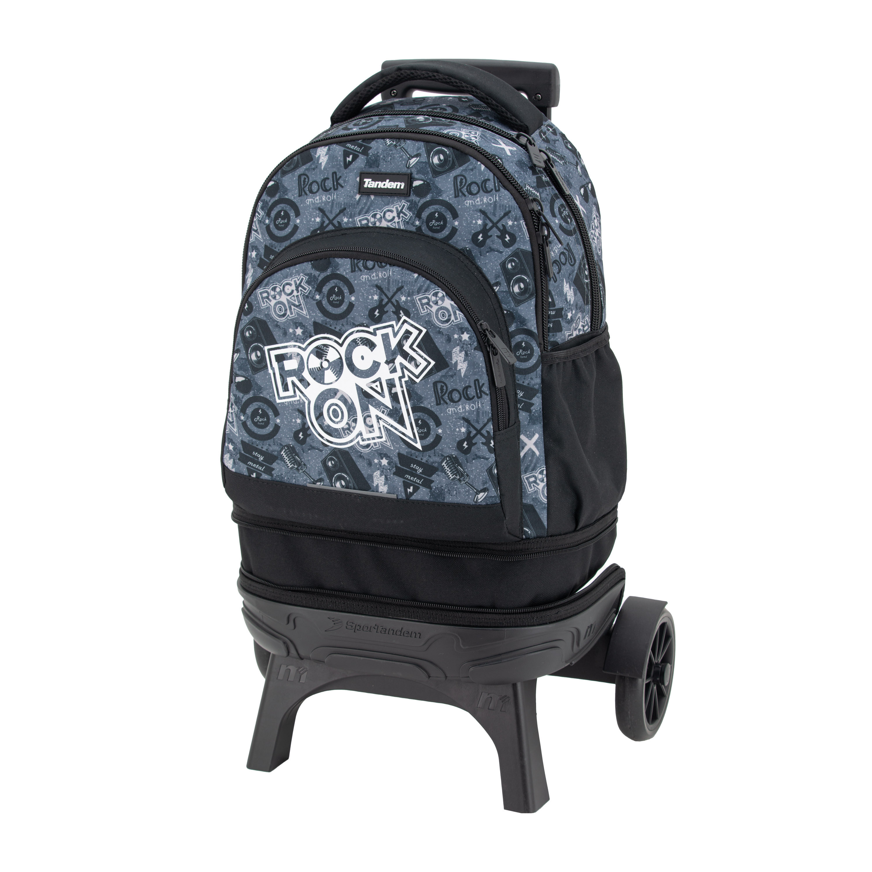 Trolley Desmontável Premium com Rodas Silenciosas Rock Tandem Azul e Preto 4