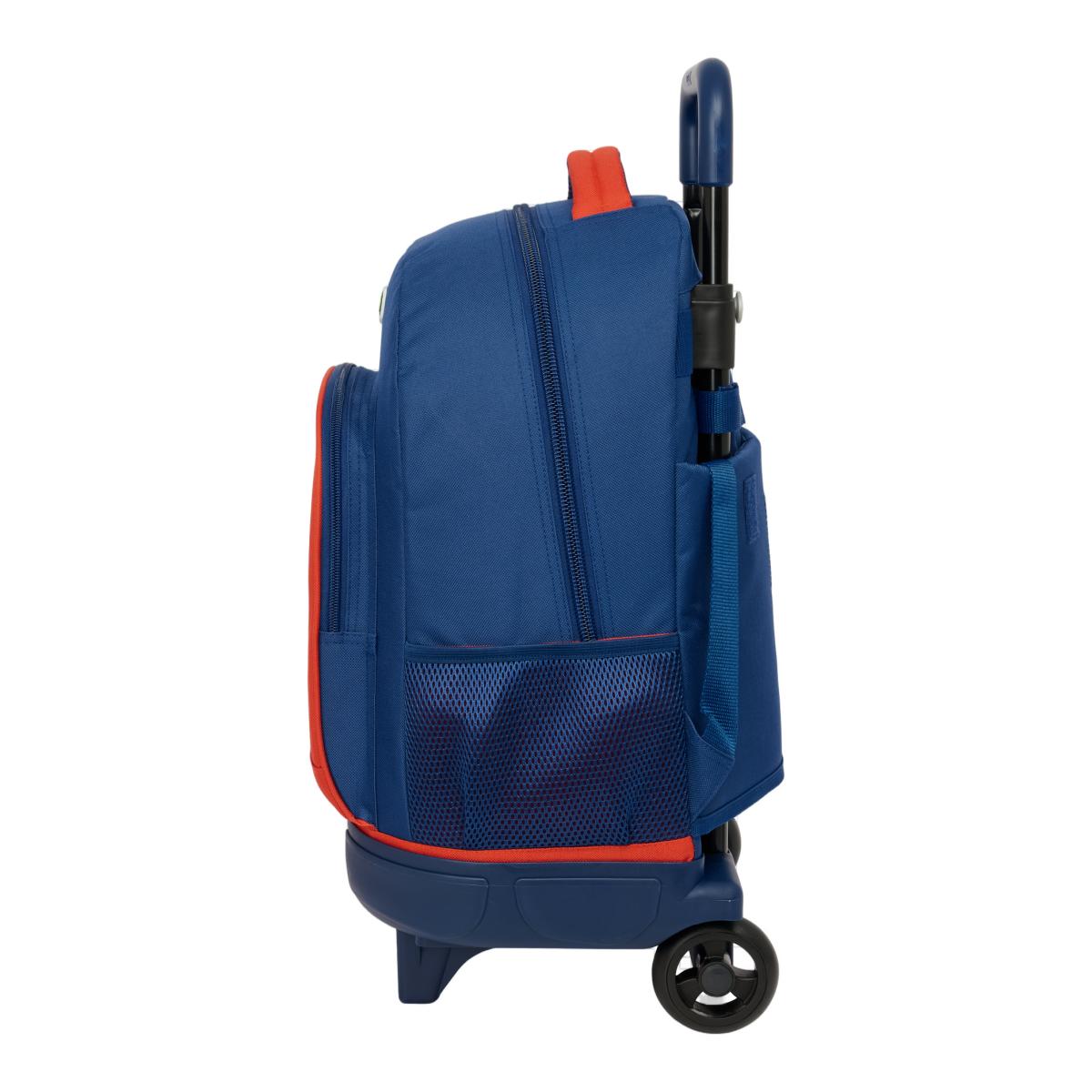 Mochila grande con ruedas compact extraible Super Mario Bros Safta roja y azul marino Rojo / Azul marino-3