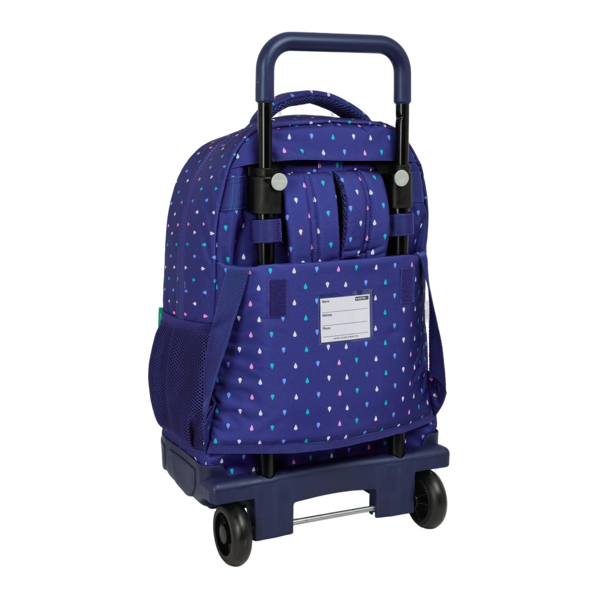 Mochila Grande com Rodas Compact Extraivel Benetton Multicolor Multicolor-2