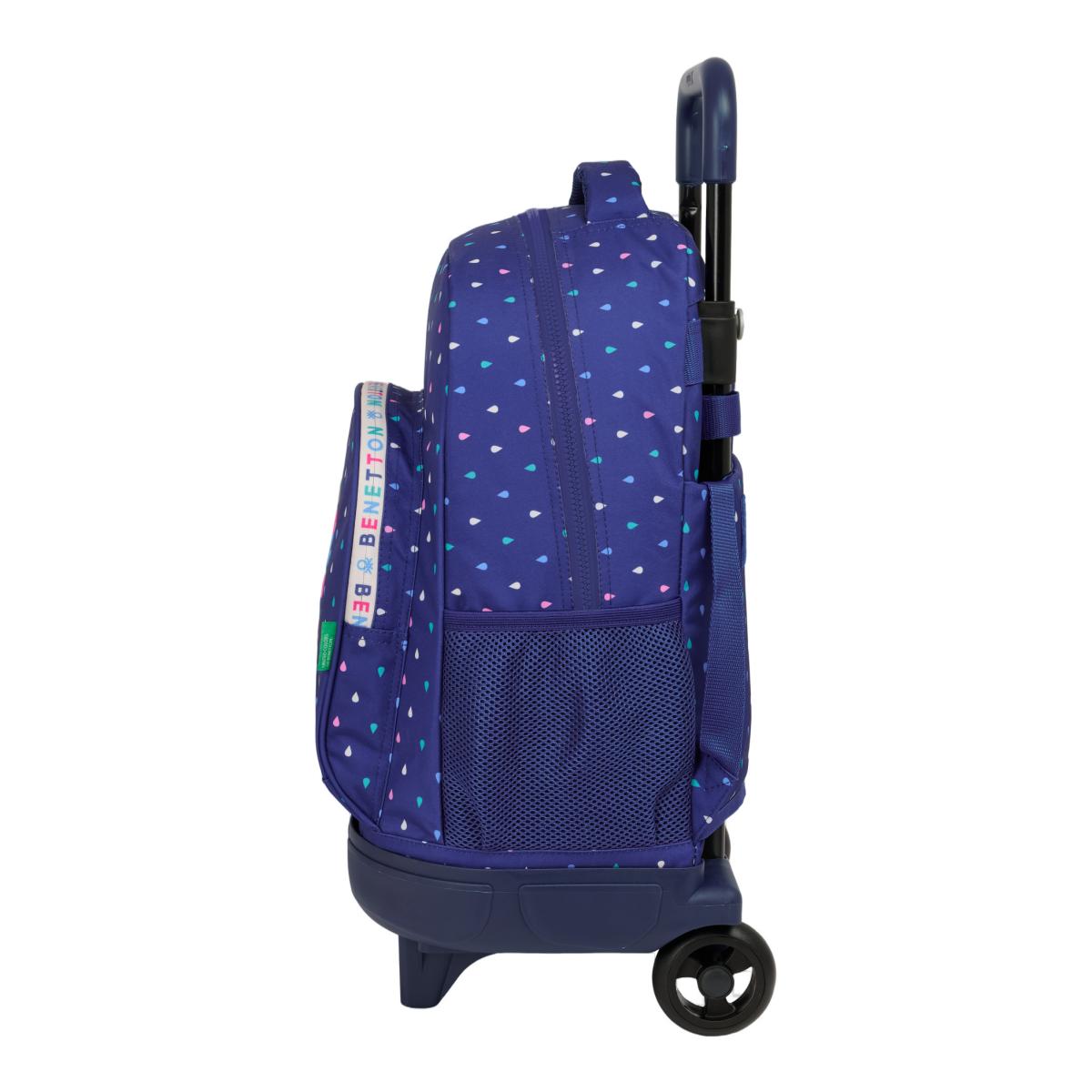 Mochila Grande com Rodas Compact Extraivel Benetton Multicolor Multicolor-3