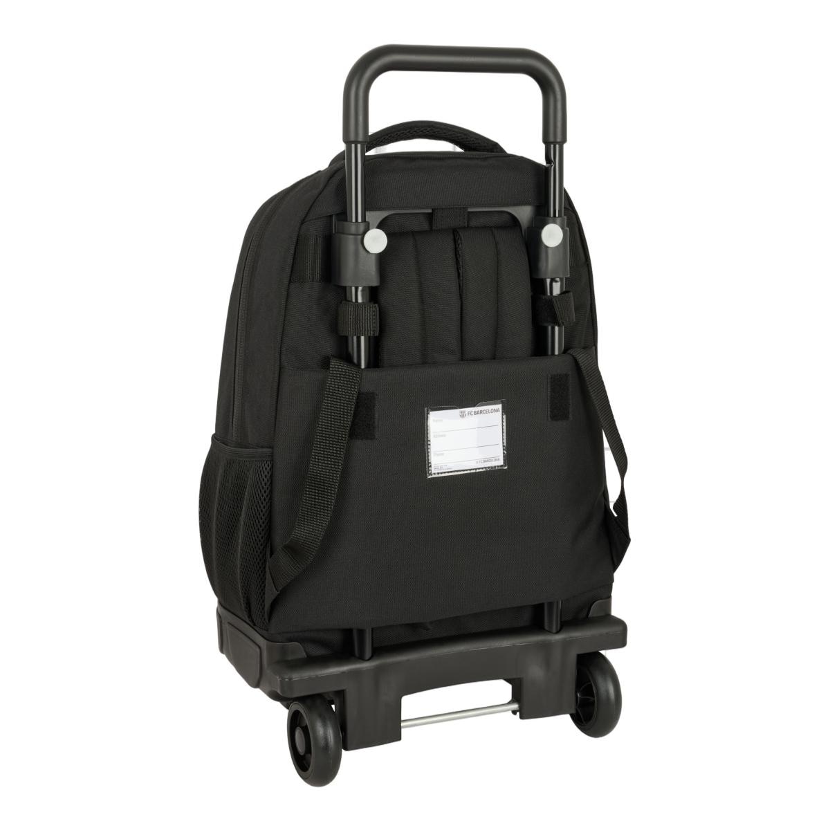 Mochila grande con ruedas compact extraible F.C. Barcelona negro Negro-2