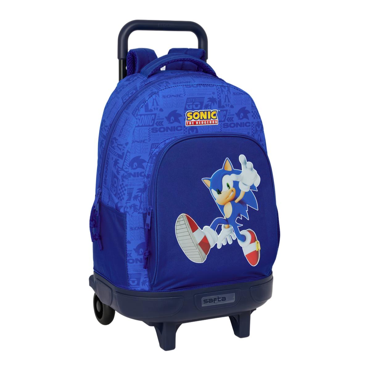 Imagem 0 de Mochila Grande com Rodas Compact Extraivel Sonic Safta Azul