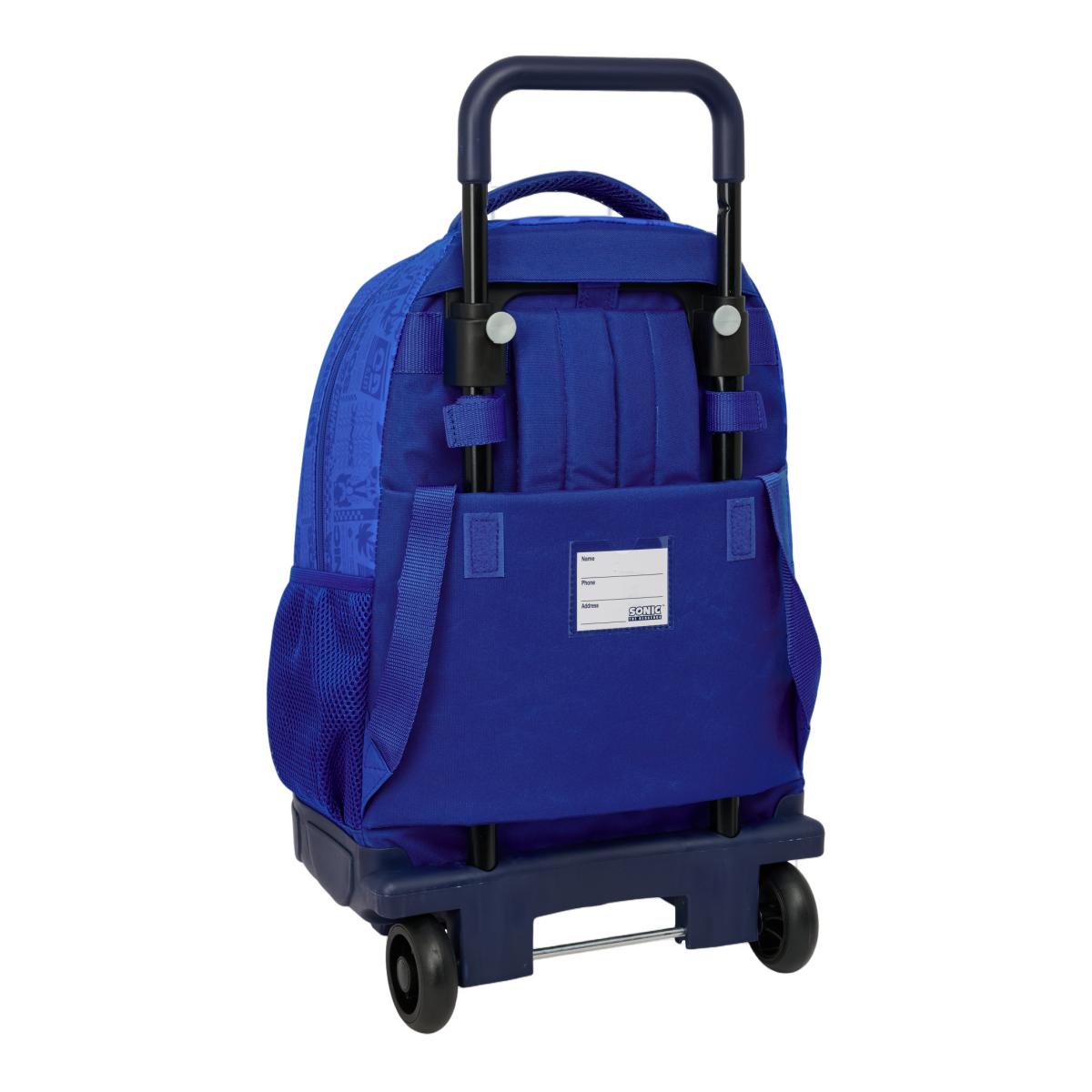 Mochila grande con ruedas compact extraible Sonic Safta azul Azul-2