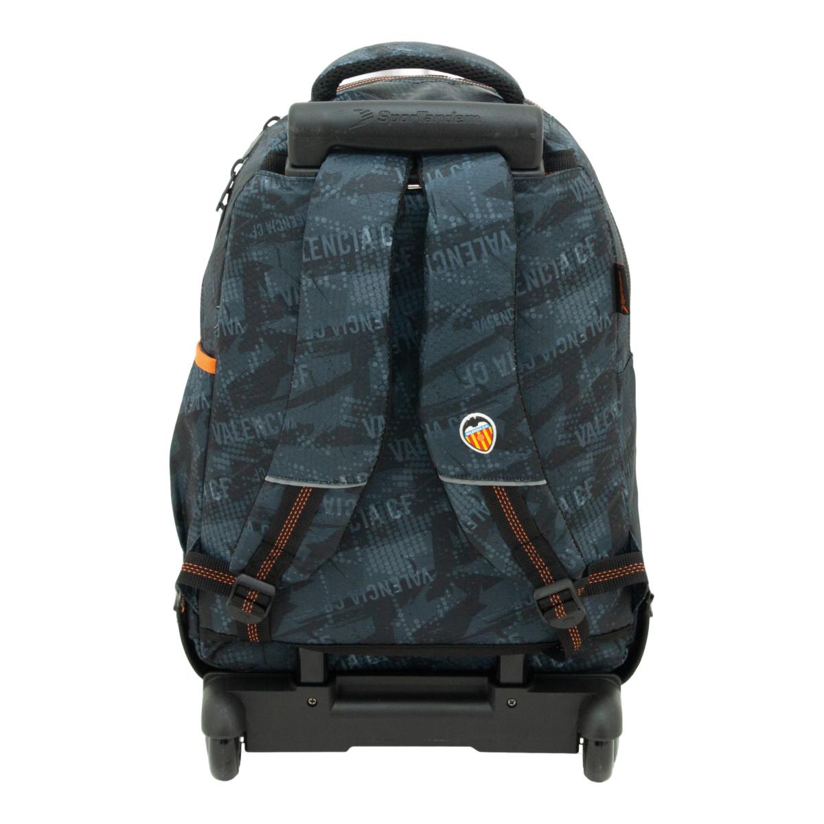 Carro desmontável com Base Reforçada e Resistente 2026 Valencia CF Sportandem Preto e Laranja Preto / Laranja-2
