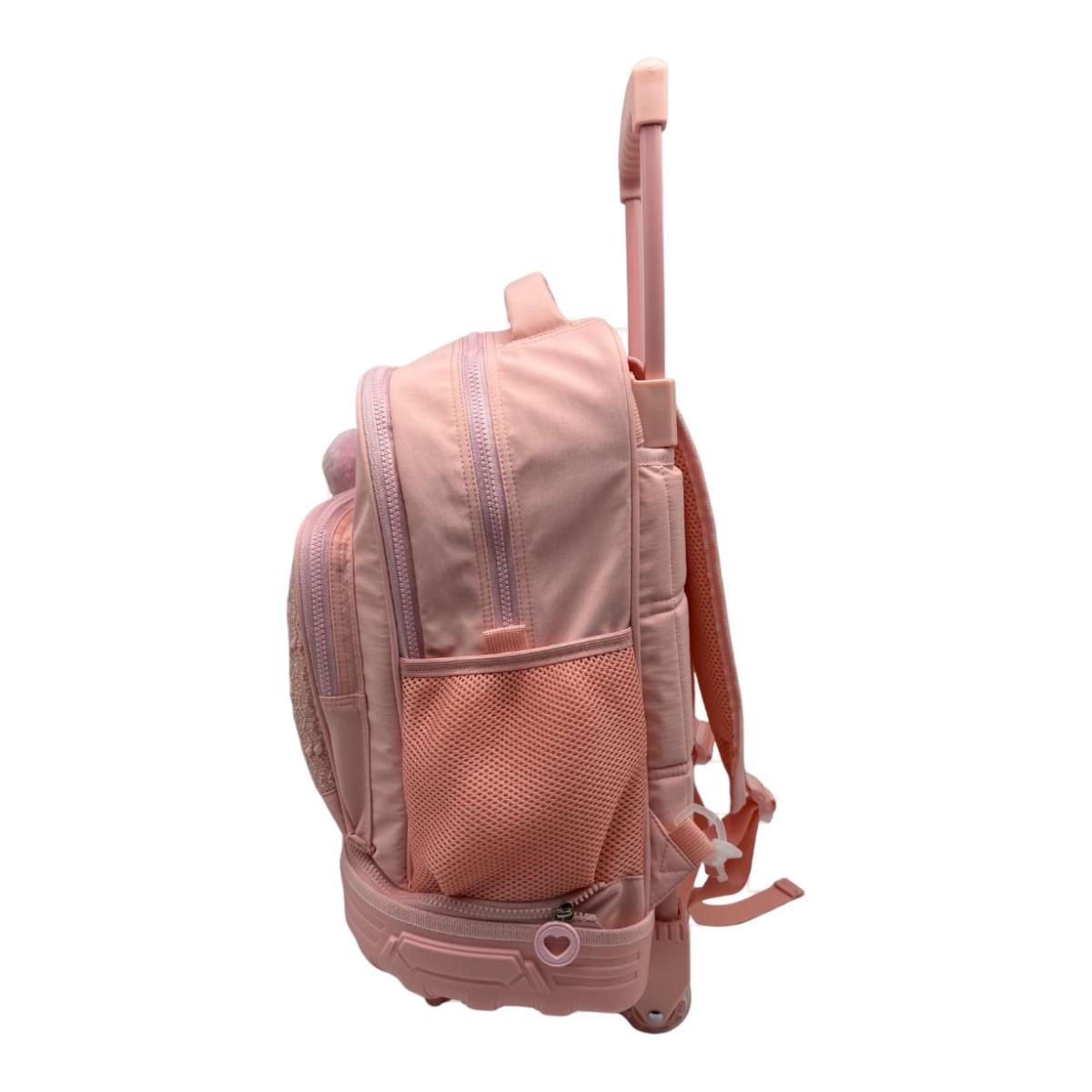 Trolley fijo compacto doble cuerpo gran capacidad Blin Blin Love Toybags rosa Rosa-2