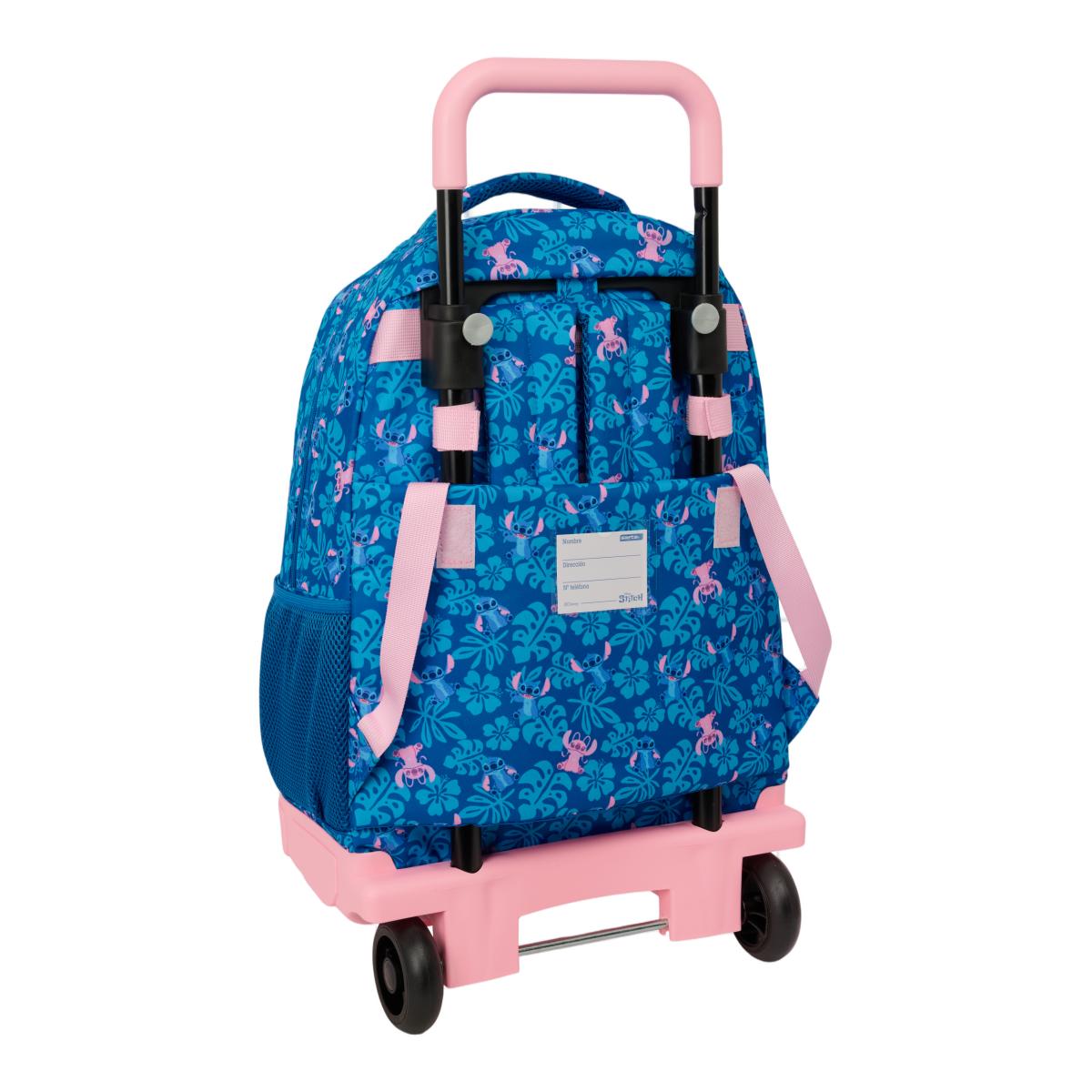 Mochila grande con ruedas compact extraible Stitch Safta azul marino Azul marino-2