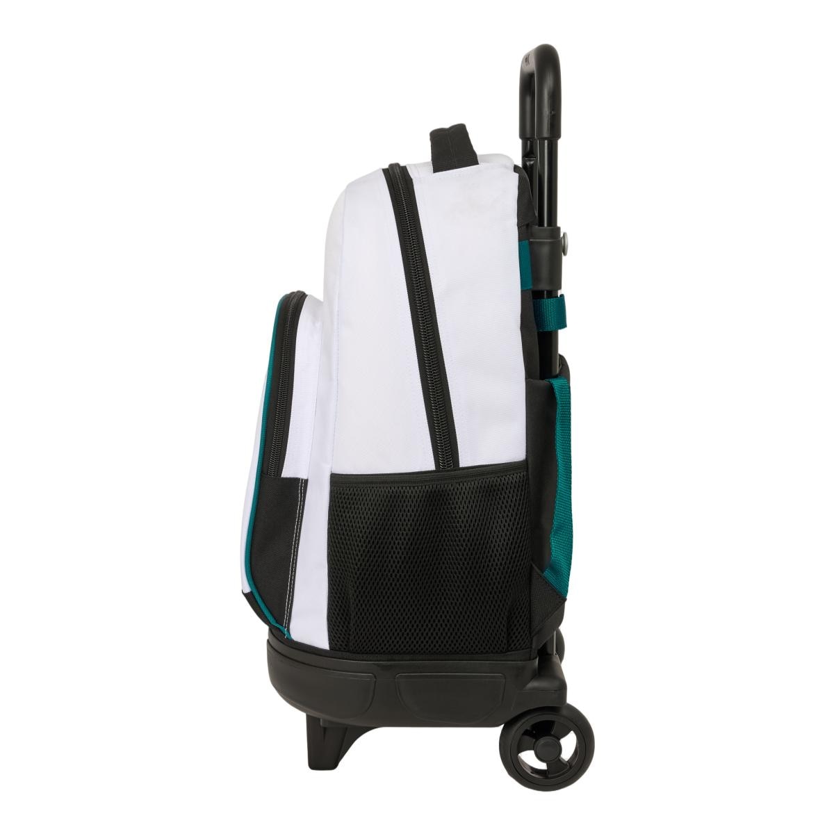 Mochila Grande com Rodas compact Amovíveis Real Madrid - Branco e Verde Branco / Verde-3