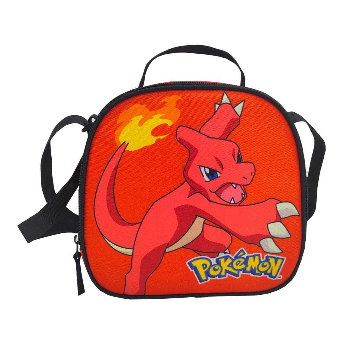 Conjunto Funcional 3 Pieças Trolley Basico mais Lancheira e Estojo Cilindrico Pokémon CyP Brands - Laranja Multicolor Verde / Multicolor-7