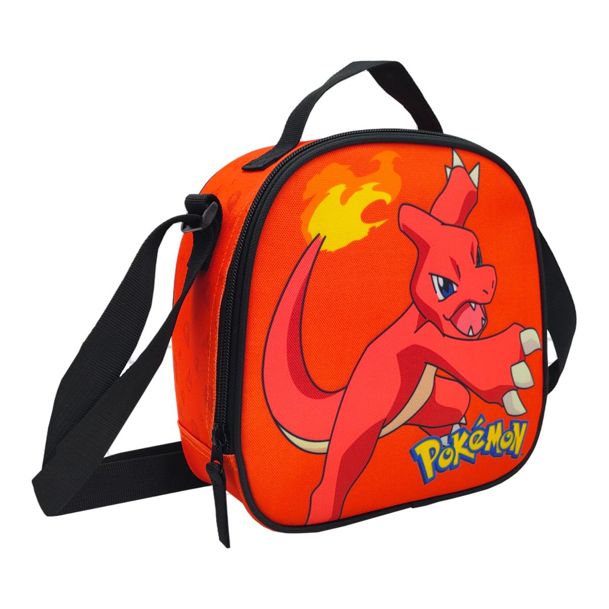 Conjunto Funcional 3 Pieças Trolley Basico mais Lancheira e Estojo Cilindrico Pokémon CyP Brands - Laranja Multicolor Verde / Multicolor-8
