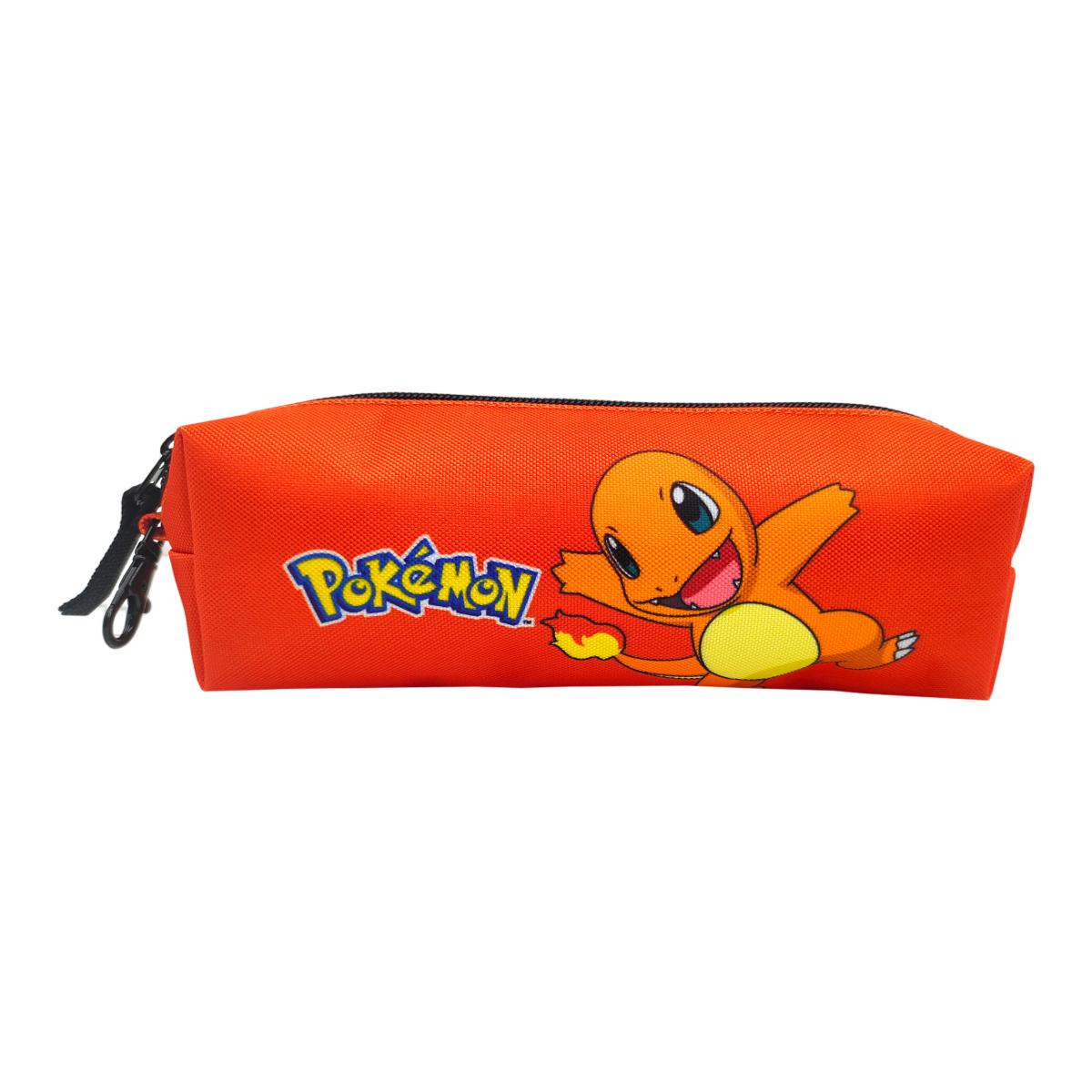 Conjunto Funcional 3 Pieças Trolley Basico mais Lancheira e Estojo Cilindrico Pokémon CyP Brands - Laranja Multicolor Verde / Multicolor-11