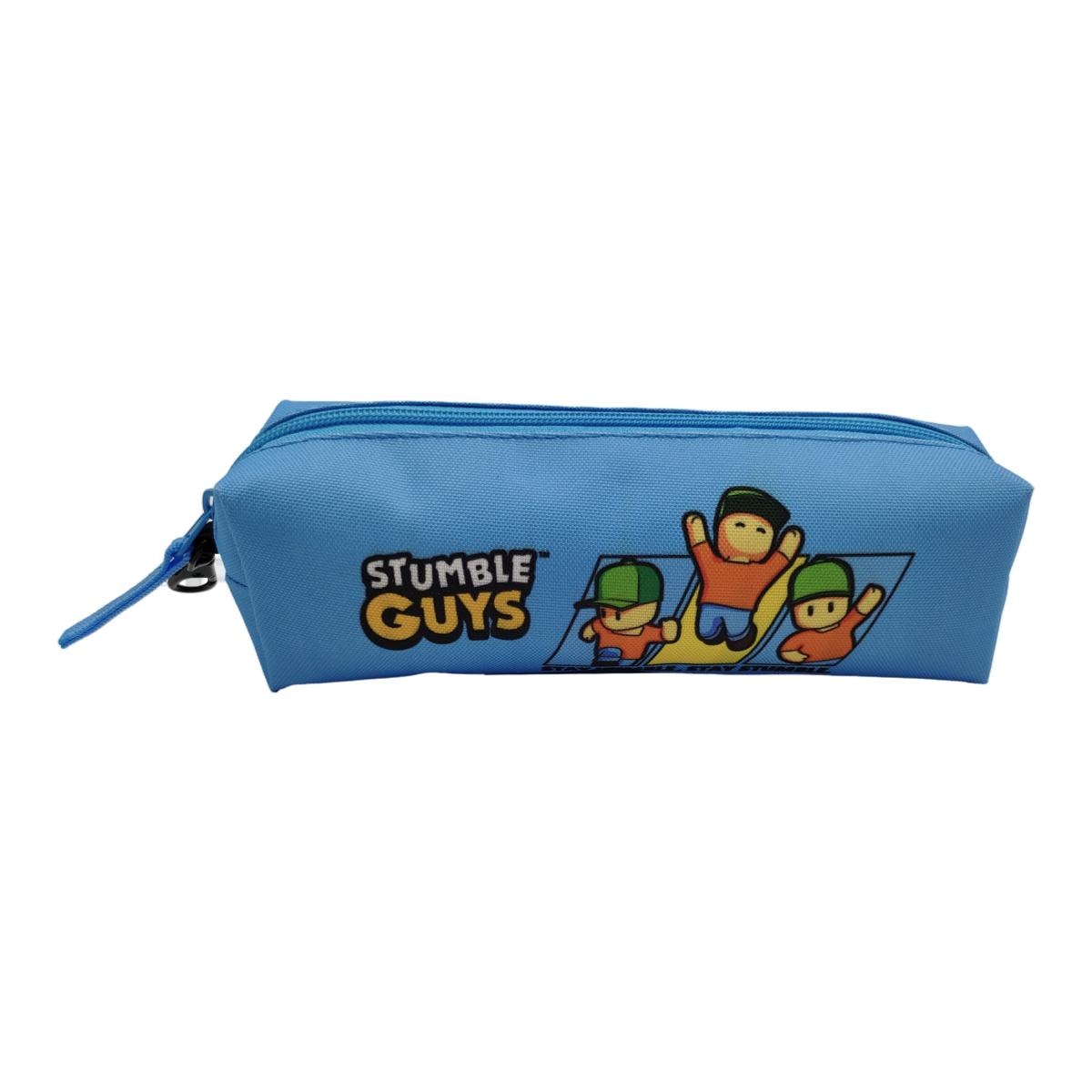 Conjunto Funcional 3 Peças Trolley Basico mais Lancheira e Estojo Cilindrico Stumble Guys CyP Brands - Azul Multicolor Verde / Multicolor-9