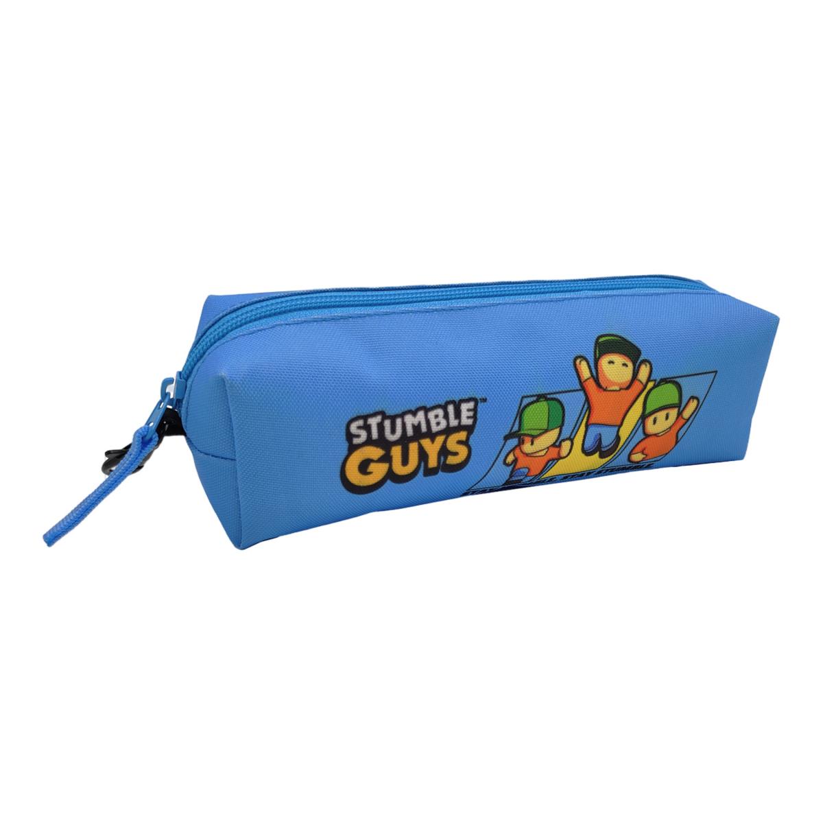 Conjunto Funcional 3 Peças Trolley Basico mais Lancheira e Estojo Cilindrico Stumble Guys CyP Brands - Azul Multicolor Verde / Multicolor-10