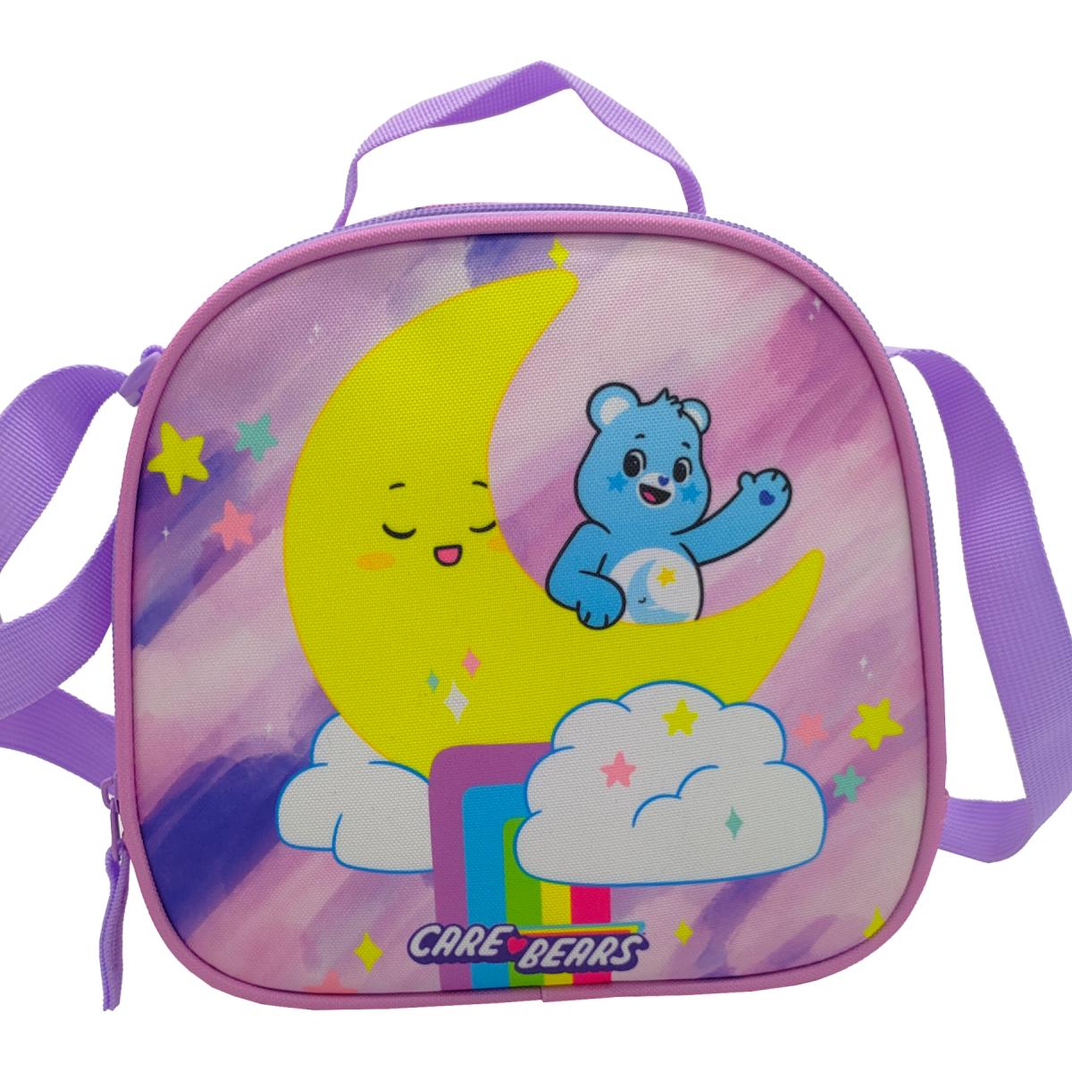 Conjunto Funcional 3 Peças Trolley Basico mais Lancheira e Estojo Cilindrico Care Bears CyP Brands - Malva Multicolor Verde / Multicolor-7