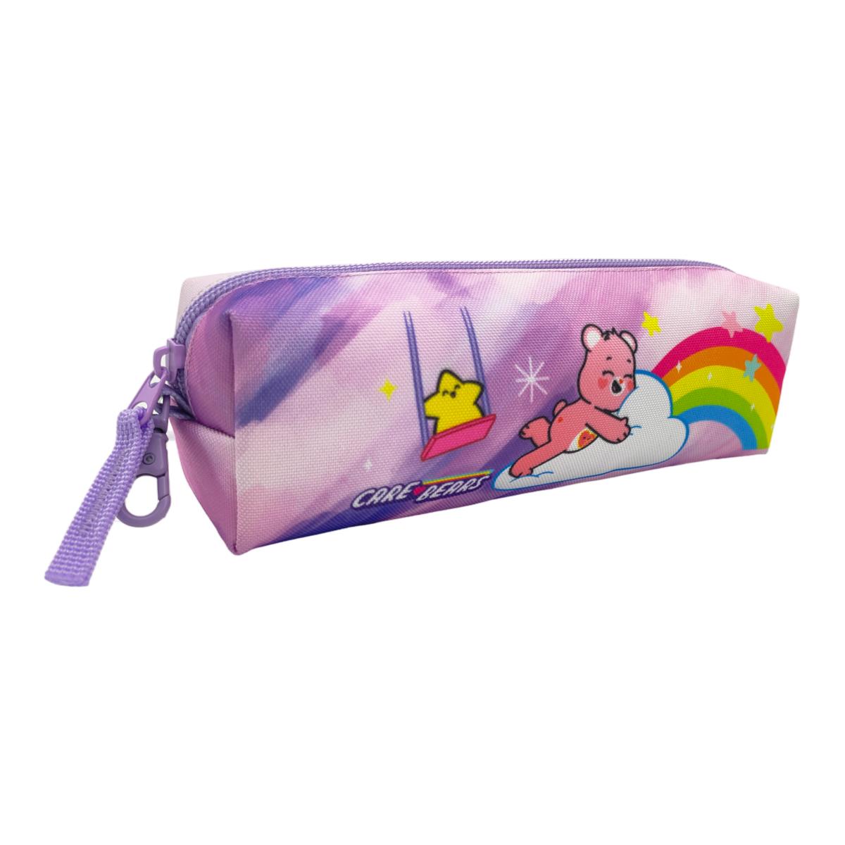 Conjunto Funcional 3 Peças Trolley Basico mais Lancheira e Estojo Cilindrico Care Bears CyP Brands - Malva Multicolor Verde / Multicolor-11