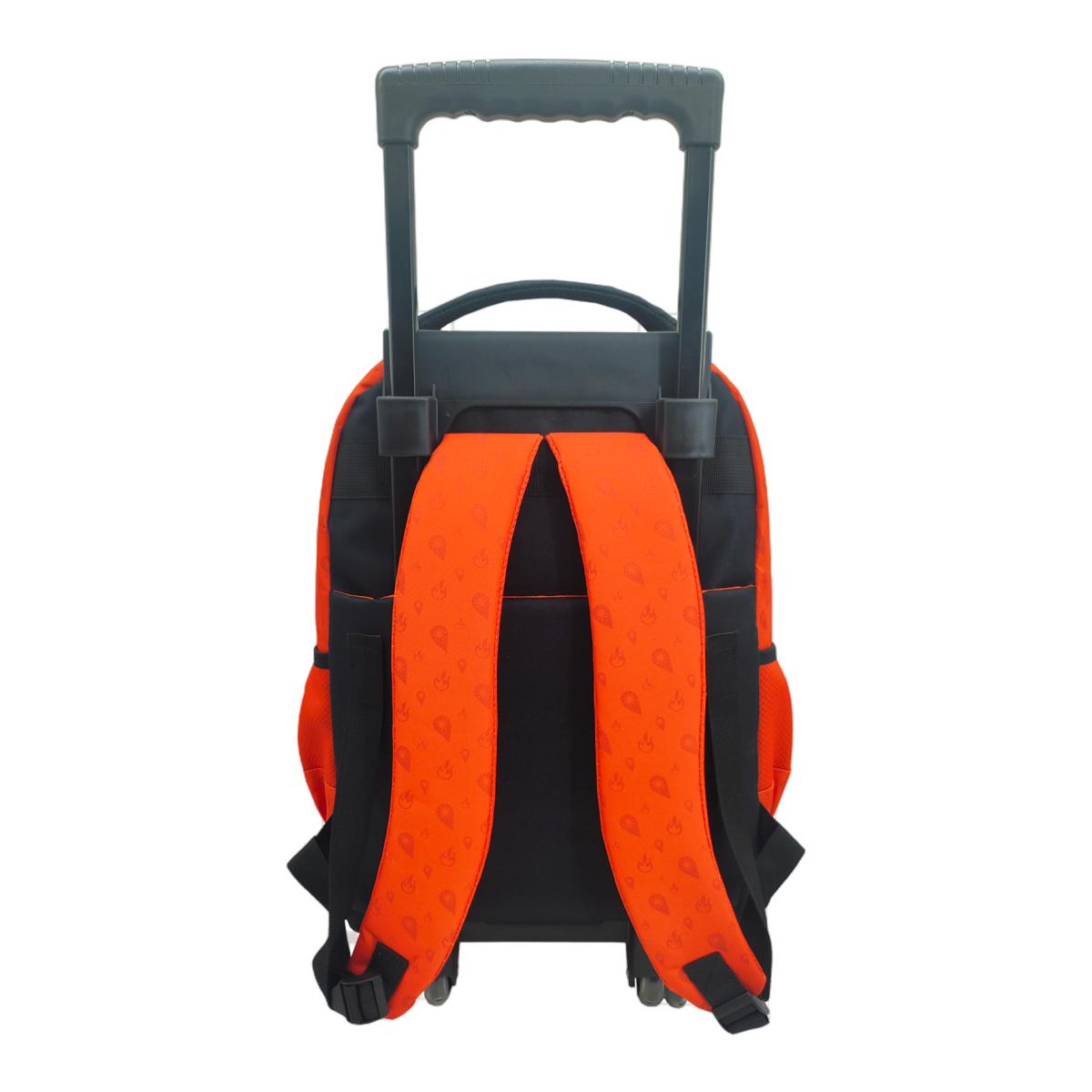 Conjunto Compacto 3 Peças Trolley Basico mais Lancheira e Estojo Cilindrico Pokémon CyP Brands - Laranja Multicolor Laranja / Multicolor-5