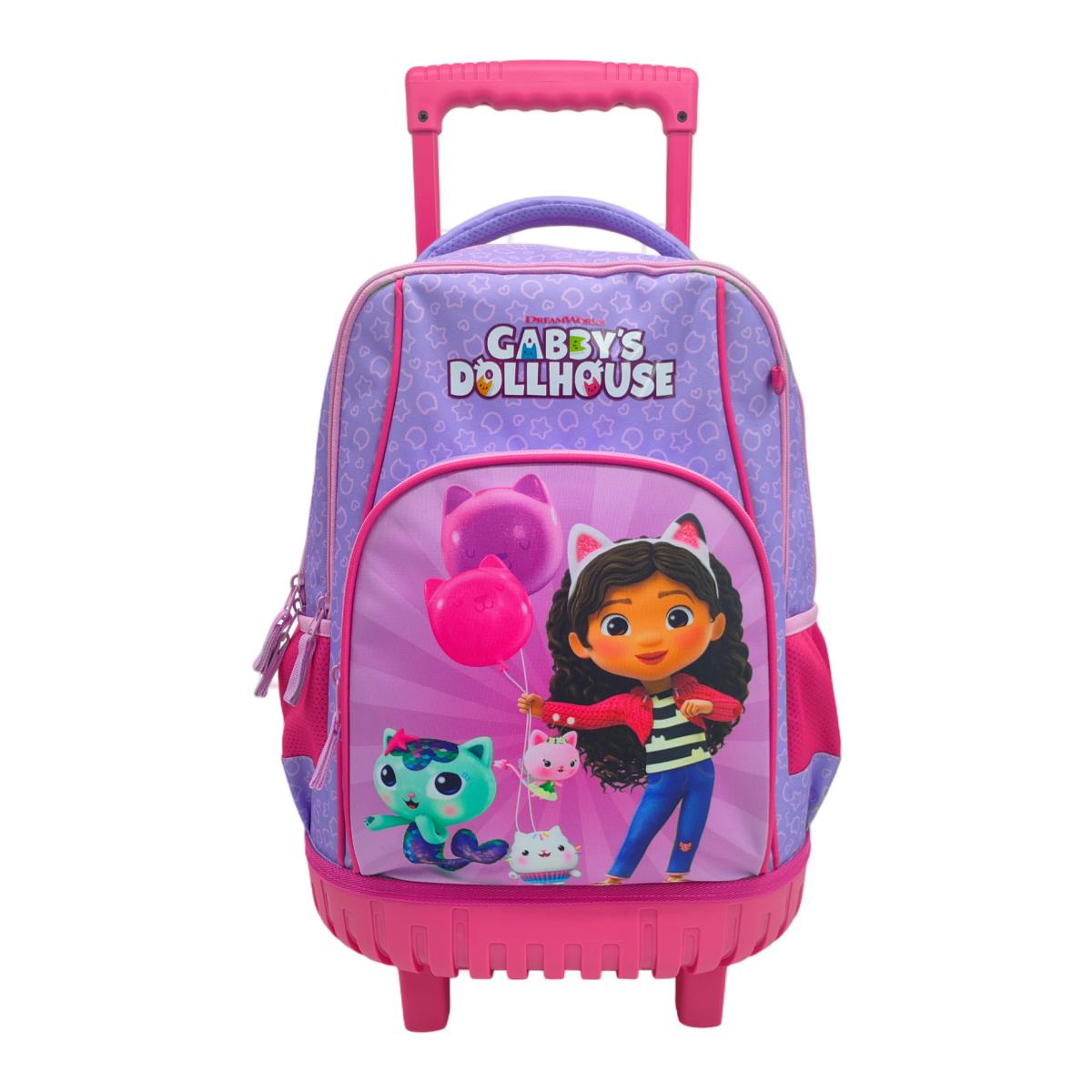 Set compacto 3 piezas trolley basico mas bolsa de merienda mas portatodo cilindrico Gabby´s Dollhouse CyP Brands lila multicolor Lila / Multicolor-2