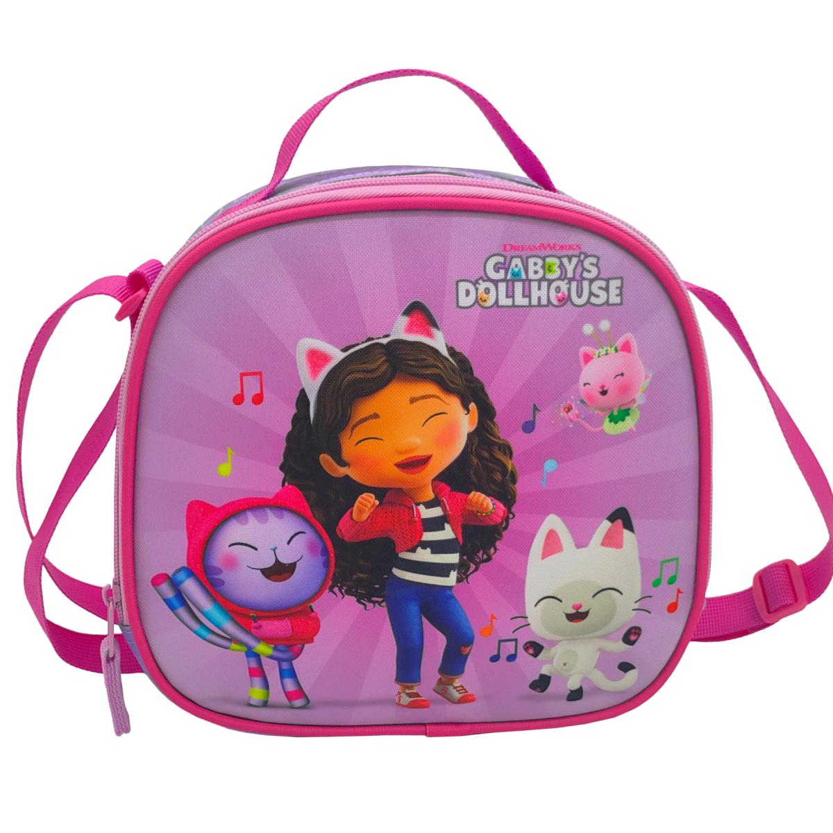 Set compacto 3 piezas trolley basico mas bolsa de merienda mas portatodo cilindrico Gabby´s Dollhouse CyP Brands lila multicolor Lila / Multicolor-7
