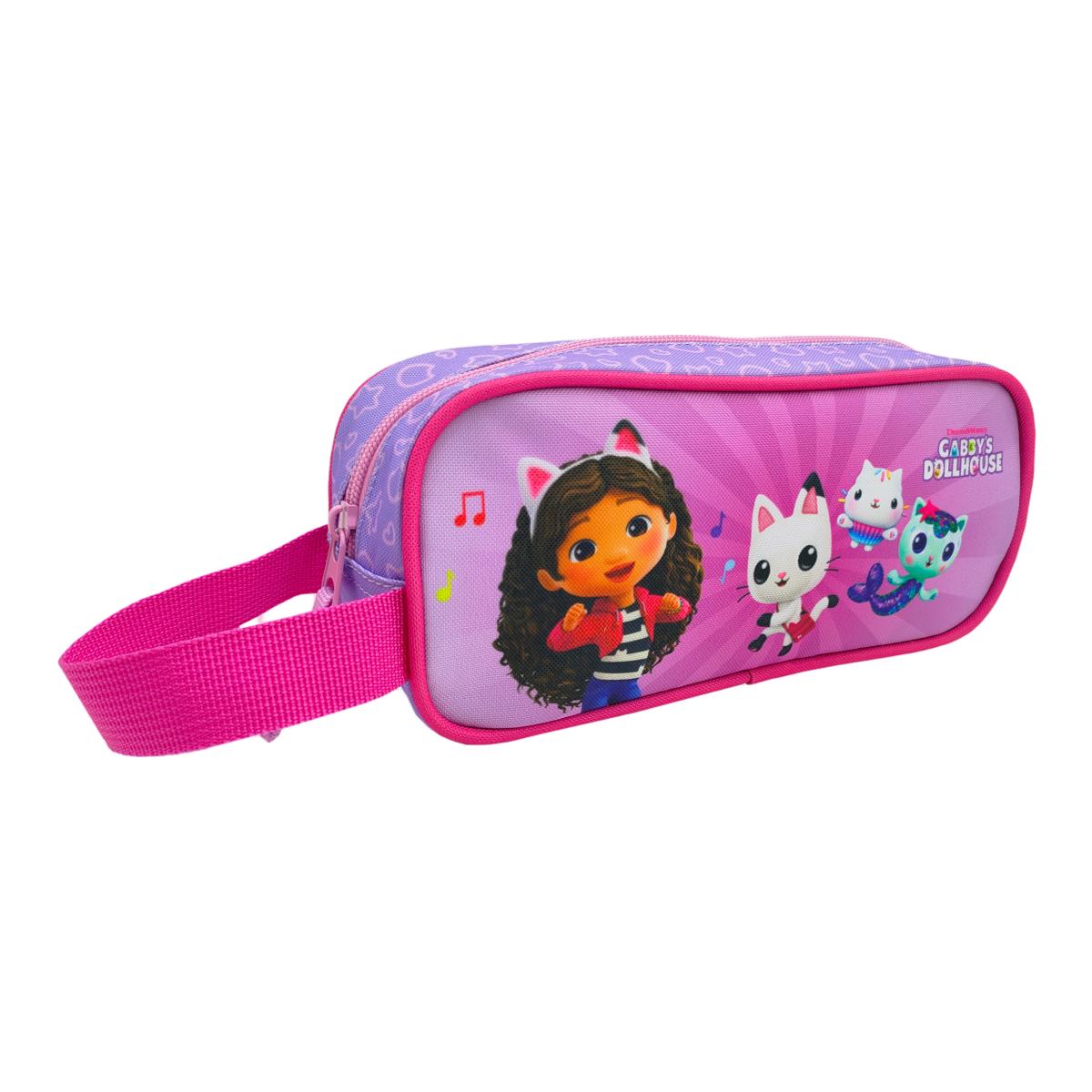 Set compacto 3 piezas trolley basico mas bolsa de merienda mas portatodo cilindrico Gabby´s Dollhouse CyP Brands lila multicolor Lila / Multicolor-11