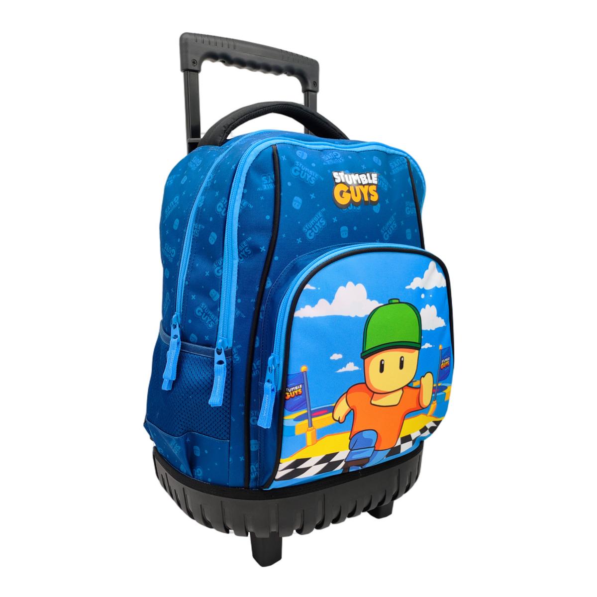 Set compacto 3 piezas trolley basico mas bolsa de merienda mas portatodo cilindrico Stumble Guys CyP Brands azul multicolor Azul / Multicolor-4