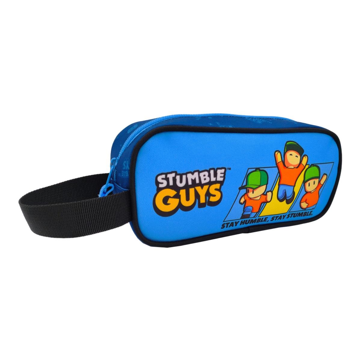 Set compacto 3 piezas trolley basico mas bolsa de merienda mas portatodo cilindrico Stumble Guys CyP Brands azul multicolor Azul / Multicolor-12