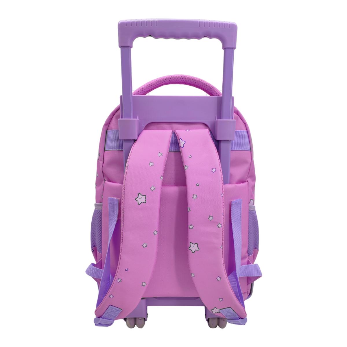 Conjunto Compacto 3 Peças Trolley Basico mais Lancheira e Estojo Cilindrico Care Bears CyP Brands - Malva Multicolor Malva-4
