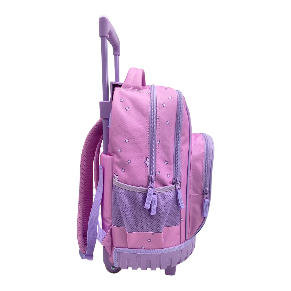 Conjunto Compacto 3 Peças Trolley Basico mais Lancheira e Estojo Cilindrico Care Bears CyP Brands - Malva Multicolor Malva-5