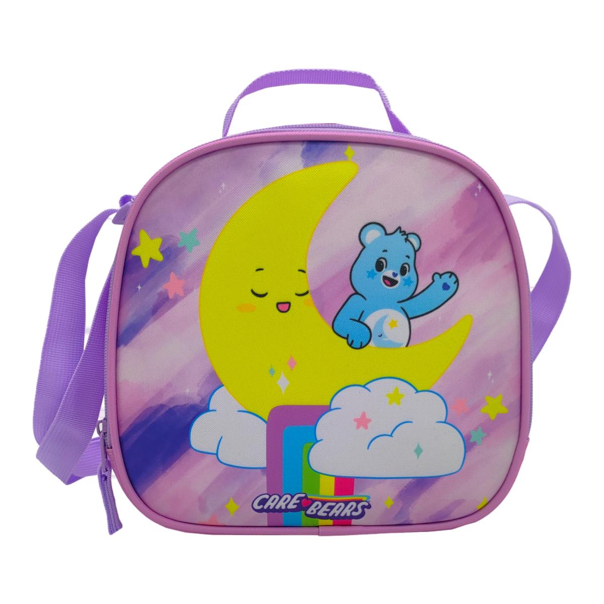 Conjunto Compacto 3 Peças Trolley Basico mais Lancheira e Estojo Cilindrico Care Bears CyP Brands - Malva Multicolor Malva-6
