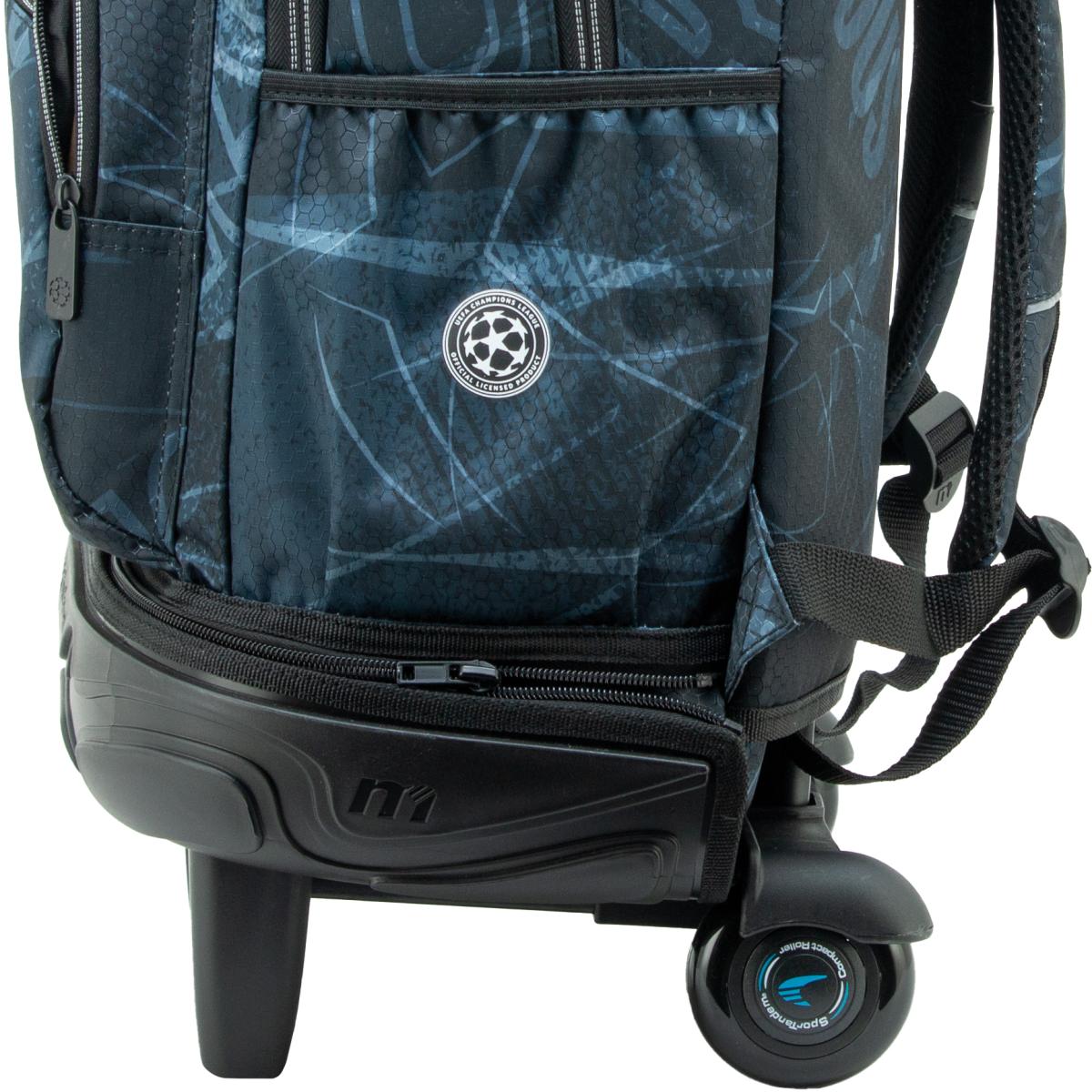 Carro desmontable con base reforzada y resistente Silver Champions League negro y azul Negro-4