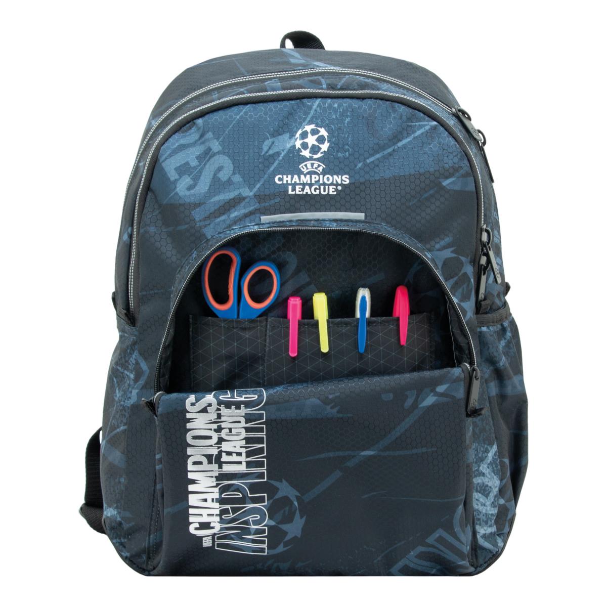 Carro desmontable con base reforzada y resistente Silver Champions League negro y azul Negro-9