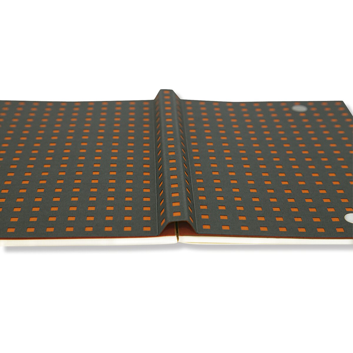 Bloco de linhas B6 Quadrado cinzento sobre laranja Cinzento / Laranja-3
