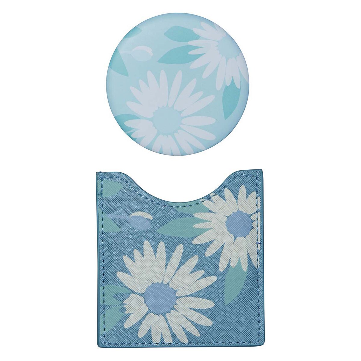 Espelho de bolso La Mejor Madre rosa, bege, preto e branco Rosa / Bege-2