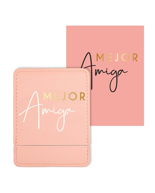 Cartão Espelho Melhor Amiga - Rosa Rosa / Dourado-1