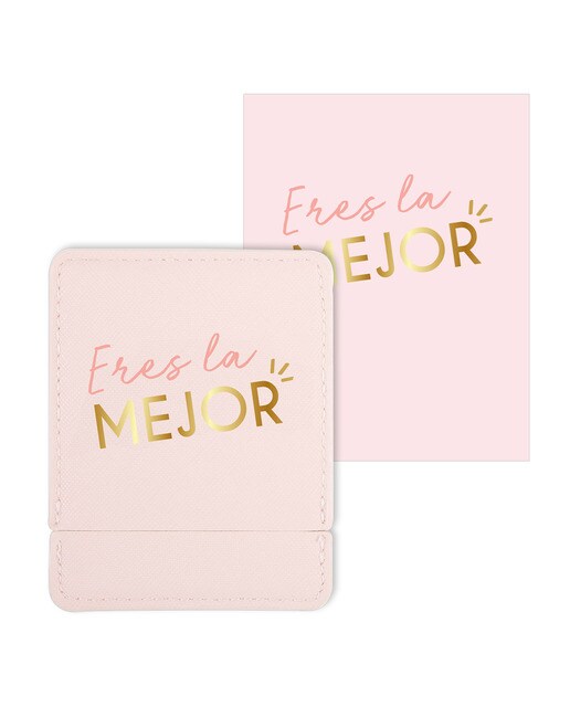 Cartão Espelho És a Melhor - Rosa Rosa / Dourado-1