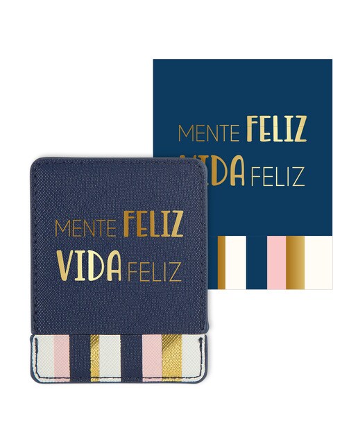 Tarjeta espejo Mente Feliz Vida Feliz Draeger azul oscuro Azul oscuro / Multicolor-1