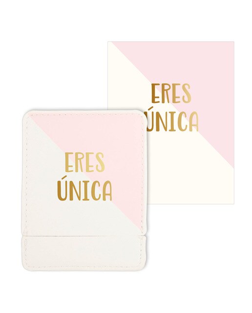 Cartão Espelho És Única - Branco e Rosa Branco / Rosa-1
