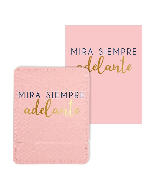 Cartão Espelho Olha Sempre para a Frente - Rosa Rosa / Dourado-1