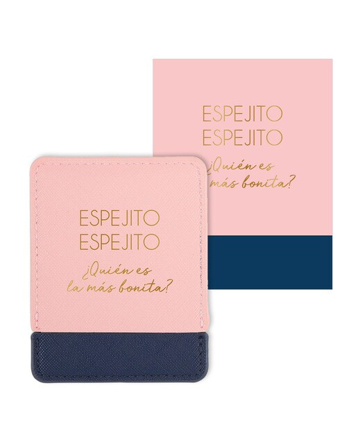 Cartão Espelho Espejito, Espejito - Rosa Rosa / Dourado-1