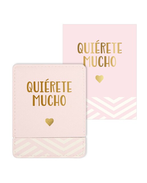 Cartão Espelho Adoro-te - Rosa Rosa / Dourado-1