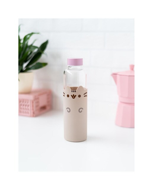 Garrafa Cristal Pusheen - Bege Bege / Rosa-6
