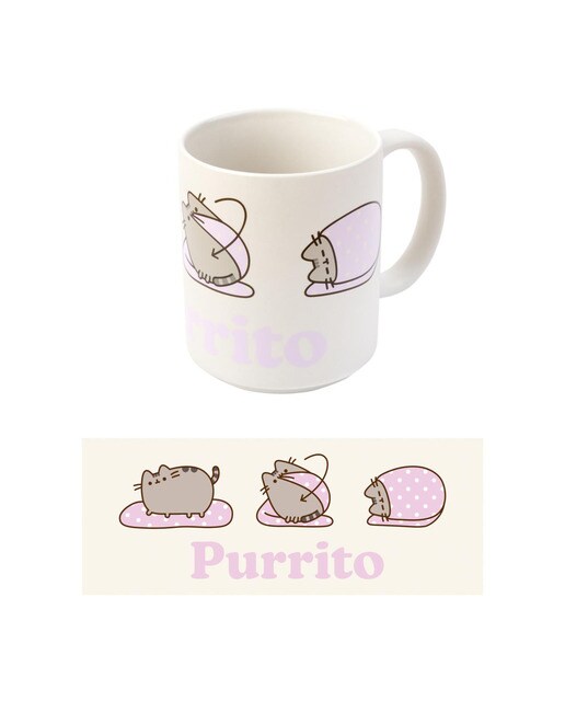 Caneca Pusheen Erik branca Branco / Lilás-1