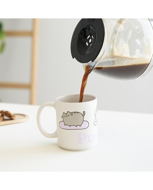 Caneca Pusheen Erik branca Branco / Lilás-6