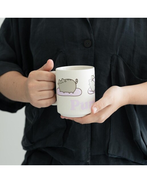 Caneca Pusheen Erik branca Branco / Lilás-7