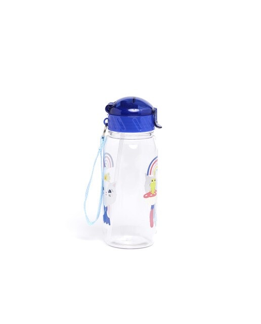 Botella infantil personaje Kids Gatita Princesa con rana Draeger Azul-2